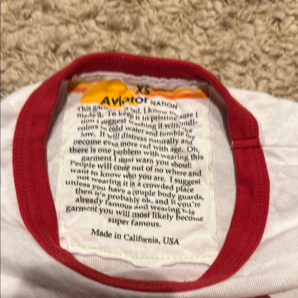 Aviator Nation Aspen Women's Crop Rainbow Ringer T-Shirt XS - Picture 2 of 6